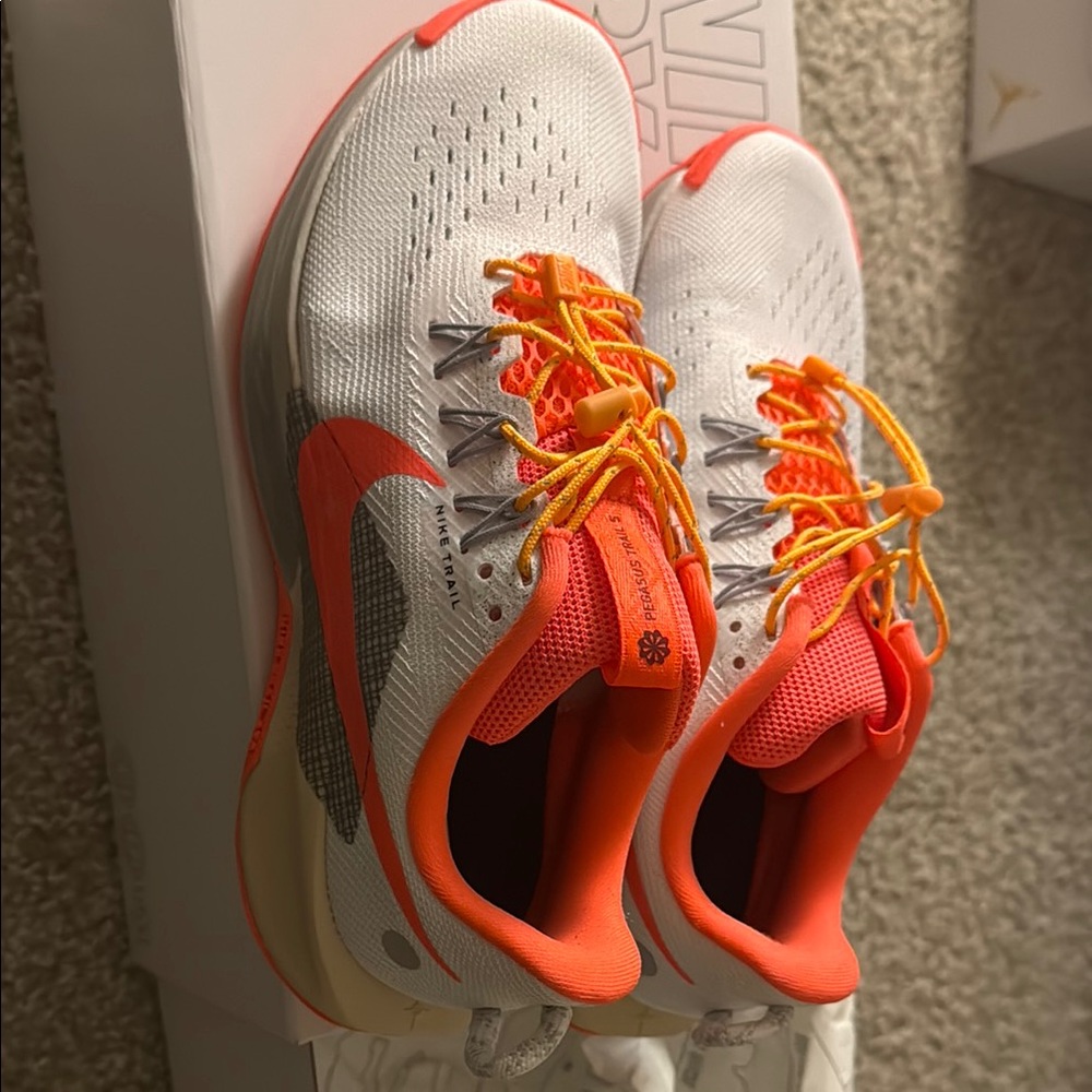 Nike Women's Orange and Gray Running Shoes